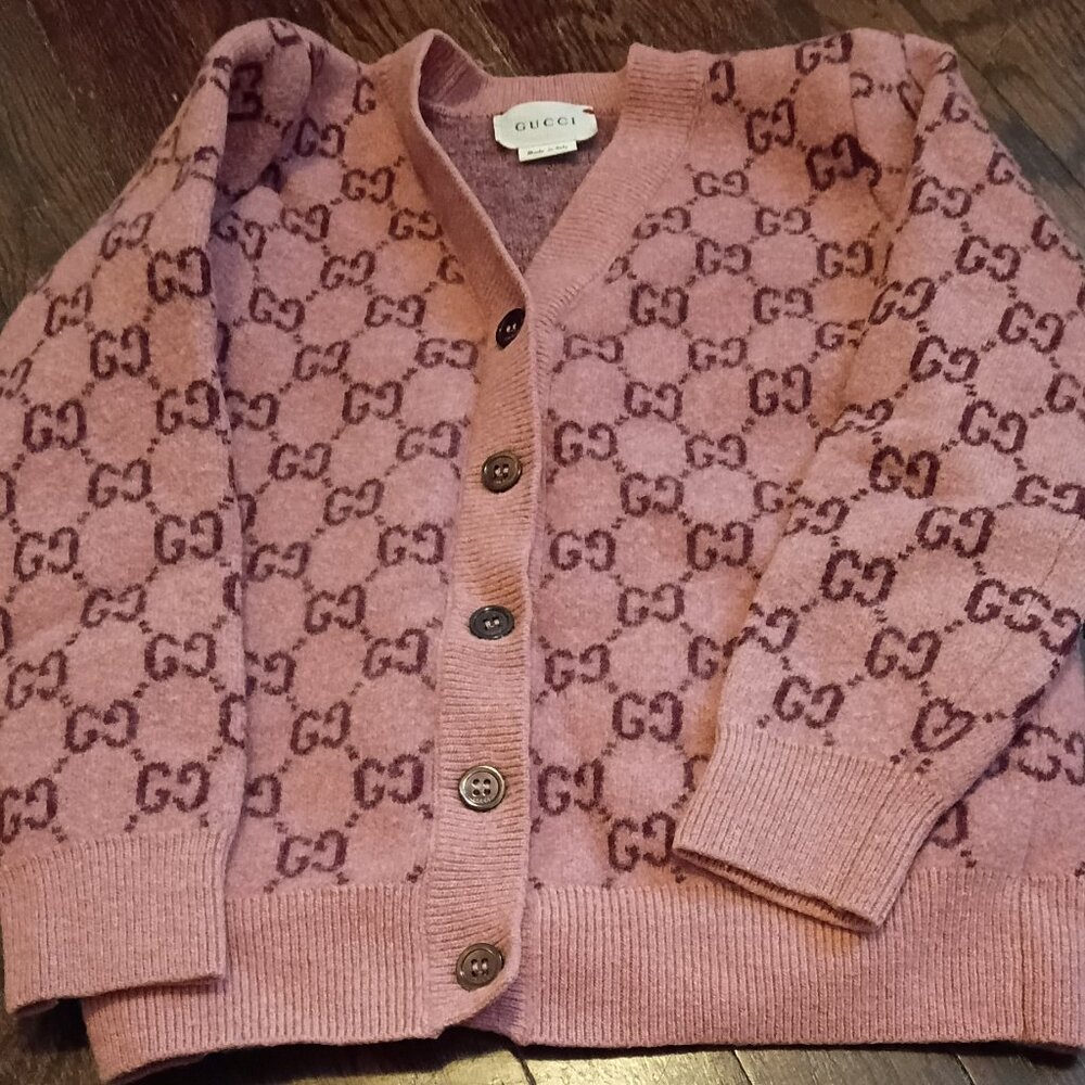 Gucci Wool Long Sleeve Cardigan Girls
